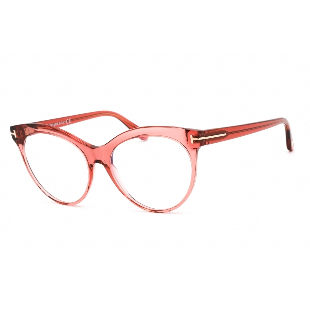 Tom Ford FT5827 Eyeglasses Transparent Rose Acetate Round